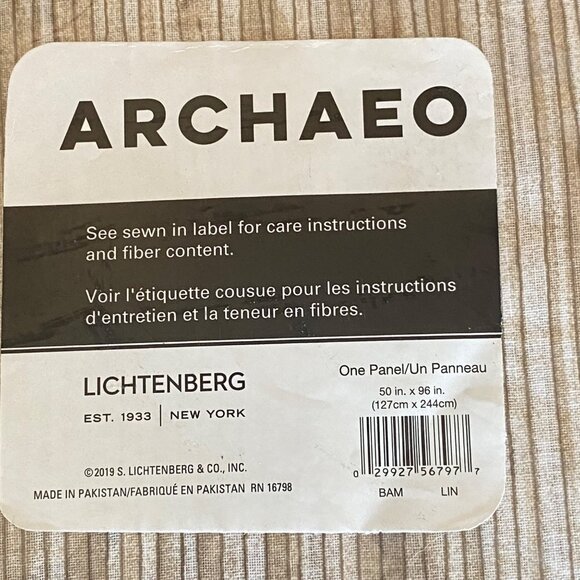 Archaeo Lichtenberg 50" X 96" Light Brown Vertical Stripes Curtain Panels (2) - Picture 2 of 6